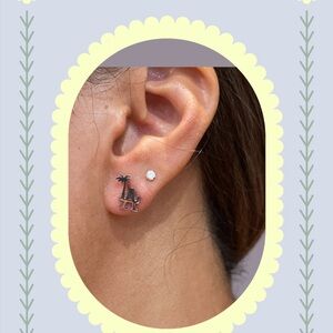 Los Angeles Dodgers palm tree stud earring (silver)